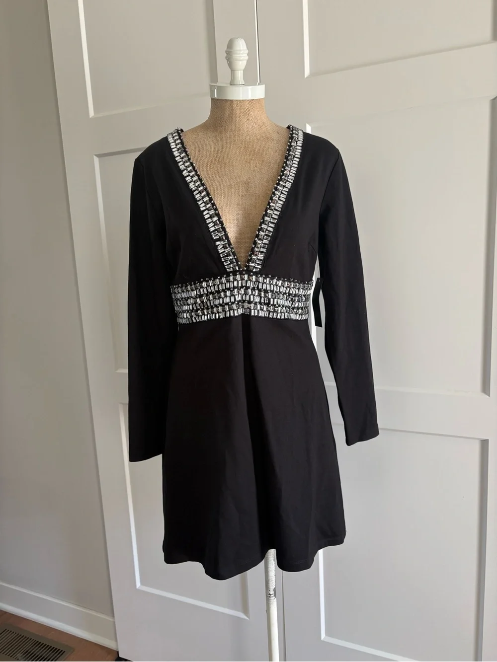 Venus Black Dress Long Sleeve Size 8 NEW